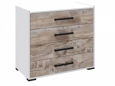 Комод Соната 850 белый/дуб юкон