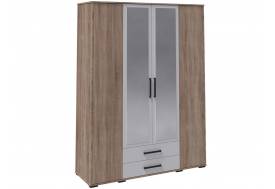 Шкаф четырехдверный Соната дуб сонома/белый