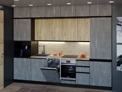 Кухонный гарнитур Адажио люкс 3000 мм