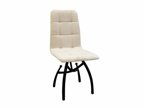 Стул Леон шарики бежевый, черные ножки