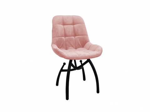 Стул Лира шарики пудровый, черные ножки