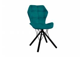 Стул Бабочка паутинка аквамарин, чёрные ножки