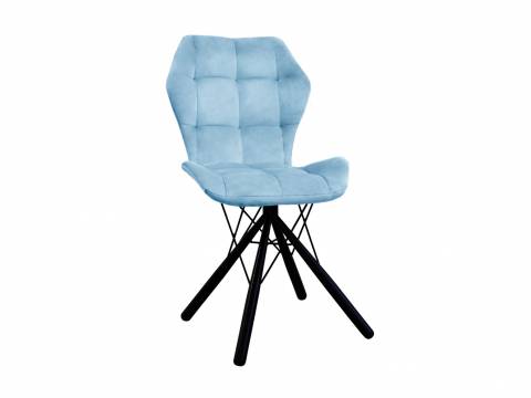 Стул Бабочка паутинка небесно-серый, черные ножки