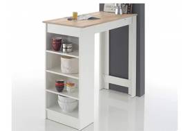 Барный стол №7 Белый/Дуб вотан