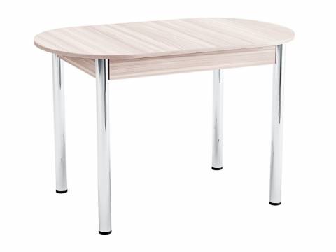 Стол Овальный ЛДСП Хром шимо светлый