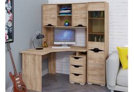 Компьютерный стол КЛ-1.3 с пеналом Дуб баррик фасад Версаль-5