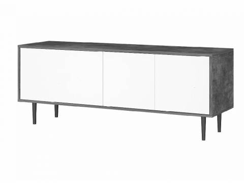 Тумба Некст-3 Камень Темный/Белый