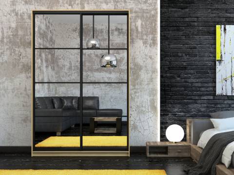 Шкаф-купе Лофт Шк16-60 1600 глубина 600 фасад зеркало 3г