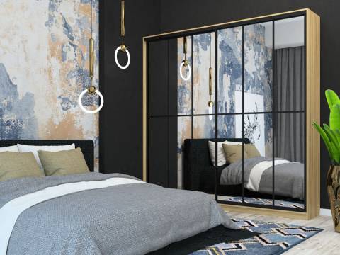 Шкаф-купе Лофт Шк24-47 2400 глубина 470 фасад зеркало +