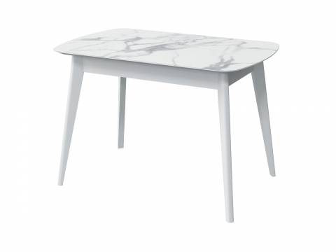 Стол раздвижной Прайм 1100/1420 Мрамор Белый