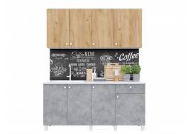 Кухонный гарнитур Point 1700 Дуб золото/Бетон