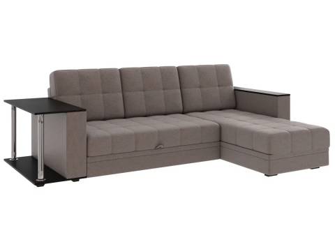 Диван угловой Атлант со столиком рогожка Нептун 54 кофе