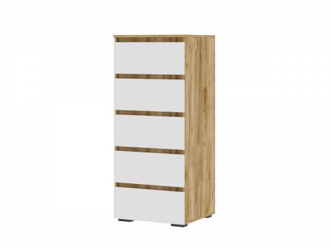 Комод Хелен КМ 03 Дуб Крафт золотой/Белый шагрень