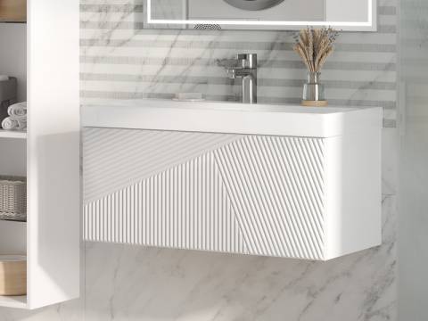 Тумба с раковиной Edge 80 подвесной белый