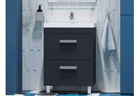 Тумба с раковиной Orlando 60 напольная серый