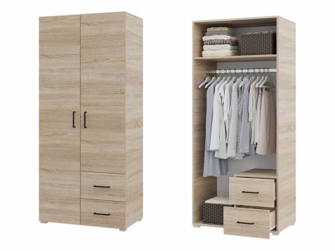 Шкаф двухстворчатый 2 ящика Victor Сонома