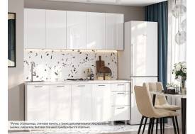 Кухонный гарнитур Модерн New 2000 МДФ без столешниц Белый глянец