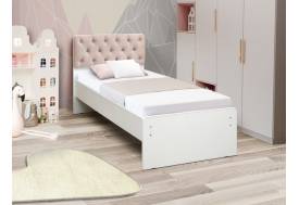 Кровать одинарная №7 900х2000 с мягкой спинкой каретная стяжка