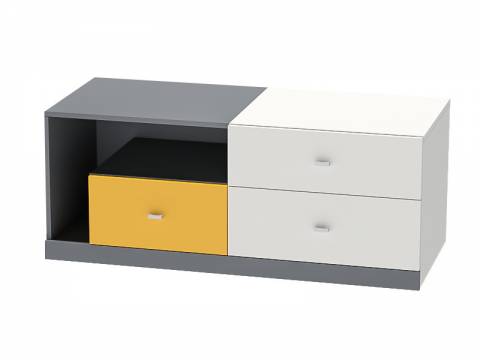 Тумба Клео Т-1 графит, миндаль, солнечный