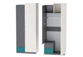 Шкаф Клео ШК-1 графит, миндаль, океан