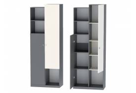 Шкаф Клео Шк-2 графит, миндаль