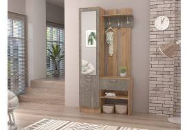 Прихожая Иннэс 3 дуб крафт золотой/камень темный