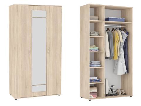 Шкаф с зеркалом Алиса H5_M ручка скоба