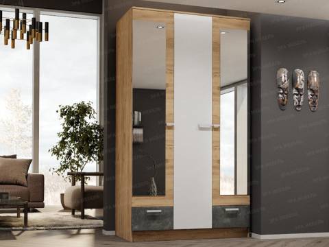 Шкаф Адель 1200 Дуб Вотан-Белый гладкий