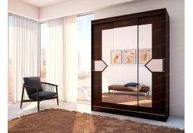 Шкаф купе Николь-3 венге-лиственница светлая