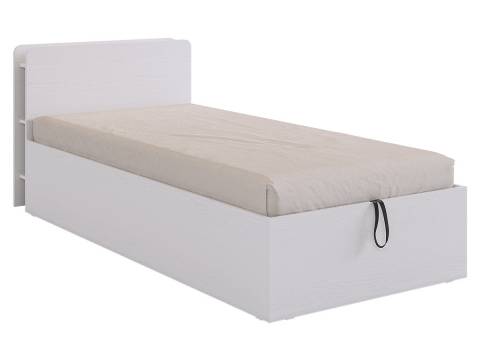Кровать с подъемным механизмом Юниор белое дерево