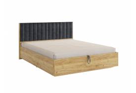 Кровать с подъемным механизмом Адам дуб крафт золотой/грей алькантара