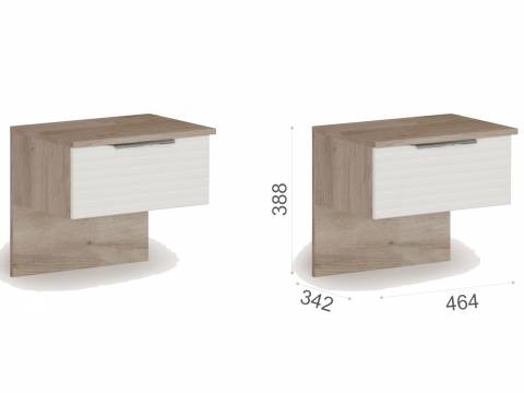 Тумба прикроватная Джулия 1 ящ (2 шт)