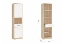 Шкаф-Пенал 2д1ящ Стелс