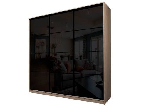 Шкаф-купе Max МШ-27-6-27-222 пленка Oracal черная