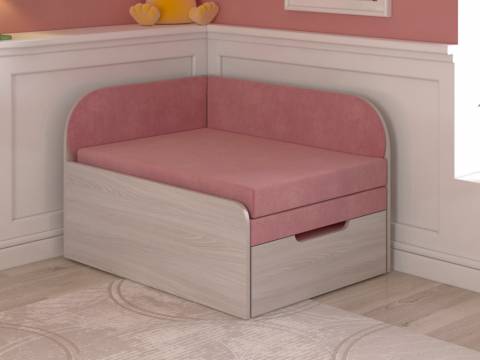Диван детский Малютка шимо светлый-розовый
