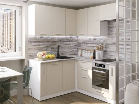 Кухонный гарнитур Дюна мега прайм 2 1600х1700 мм (ПМ+СДШ)