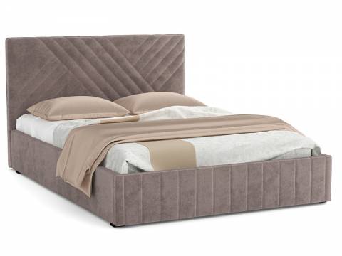 Кровать Гамма 1400 с основанием велюр тенерифе стоун