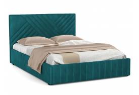 Кровать Гамма 1600 с основанием велюр тенерифе изумруд