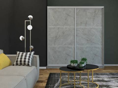 Шкаф-купе Юлия 2200 тройной ЛДСП Каспий светлый