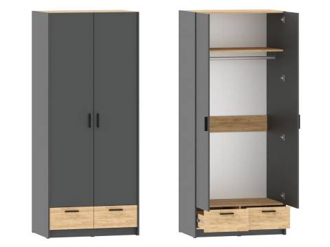 Шкаф для одежды Оттавия НМ 011.80 Антрацит