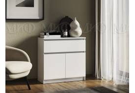 Комод 800 1 ящик 2 двери Челси белый