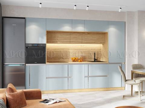 Кухня Карина МДФ Пластер Скай