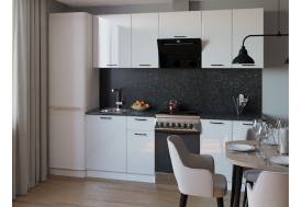 Кухонный гарнитур арт 13 Белый глянец 2400 мм