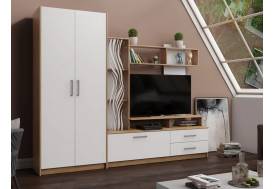 Гостиная Дарья вотан/белый глянец