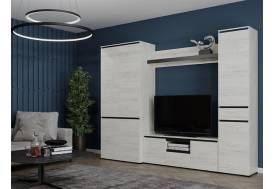 Гостиная Гретта дуб крафт белый/антрацит