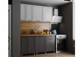 Кухня Кальяри 1600 МДФ Холст Натуральный/Холст Грей без столешницы