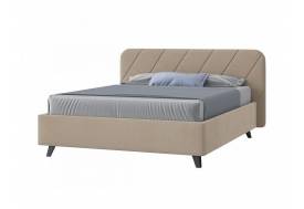 Кровать Николь с ПМ 1800х2000 мм микровелюр бежевый