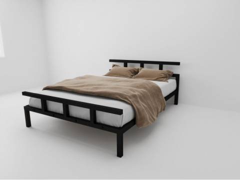 Кровать металлическая Лофт 900 черная