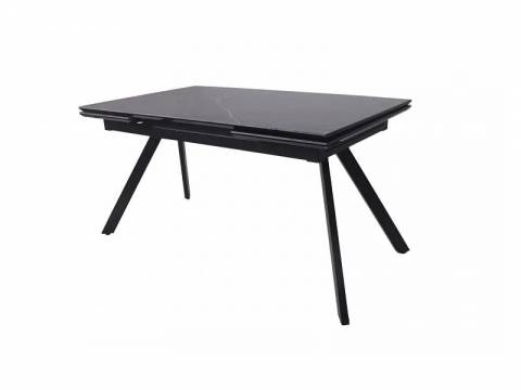 Стол раздвижной Атлант 1400 мрамор чёрный/черный муар