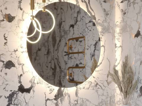 Зеркало круглое без рамы Ecliptic